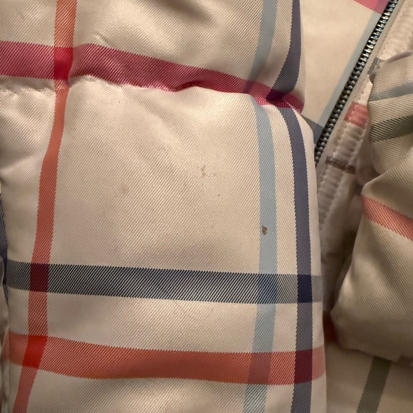 Coach Down Puffer Jacket 83128 Shearing collar plaid leather tattersall Large - Picture 7 of 13